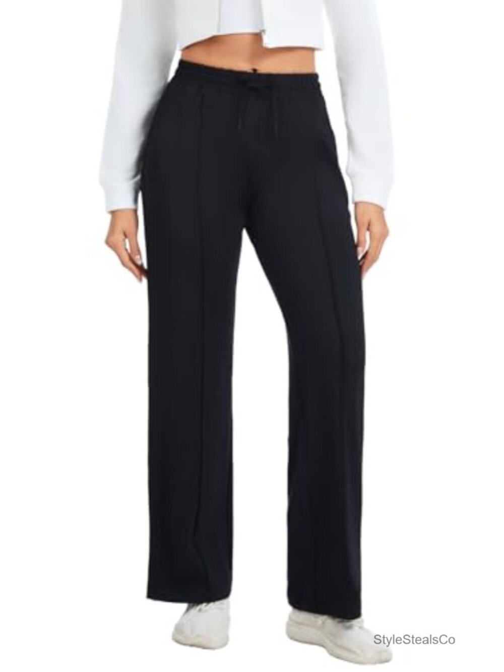 Women's Track Pants with Zippered Pockets, 4 Inseam Options, Straight Leg